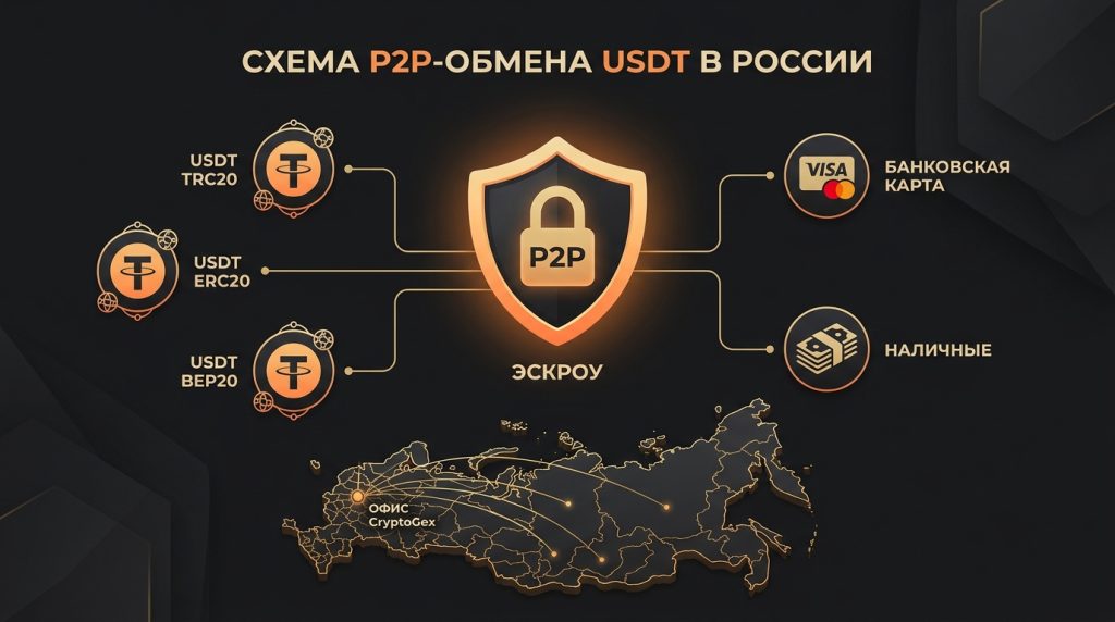 P2P обмен USDT